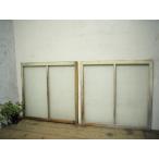 taH0537*(7)[H87cm×W89cm]×2 листов * Vintage * краска. облупленное место . старый дерево рамка-оправа стекло дверь * двери раздвижная дверь окно стекло рама retro магазин инвентарь . материал L внизу 