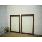 taI0077*(2)[H105cm×W69cm]×2 листов * Vintage * ретро тест ... старый дерево рамка-оправа стекло дверь * двери раздвижная дверь окно стекло рама старый дом в японском стиле воспроизведение блок дом L внизу 