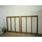 taI0099*[H94,5cm×W88,5cm]×2 листов * Vintage * ретро тест ... старый дерево рамка-оправа стекло дверь * двери раздвижная дверь окно стекло рама античный L внизу 