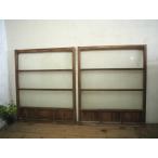 taI0143*[H108cm×W89,5cm]×2 листов * Vintage * ретро тест ... старый из дерева стекло дверь * двери раздвижная дверь окно стекло рама старый дом в японском стиле воспроизведение . материал L внизу 