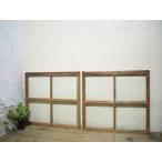 taI0198*[H72,5cm×W79cm]×2 листов * античный *.... стекло. старый дерево рамка-оправа раздвижная дверь * двери волна стекло дверь старый дом в японском стиле старый мебель retro следы lieL внизу 