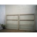 taI0351*[H92cm×W88cm]×2 листов * симпатичный белый краска. автомобиль Be . старый дерево рамка-оправа стекло дверь * старый двери раздвижная дверь рама преобразование retro Vintage L внизу 