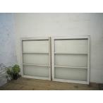 taI0352*[H92,5cm×W73cm]×2 листов * симпатичный белый краска. автомобиль Be . старый дерево рамка-оправа стекло дверь * старый двери раздвижная дверь рама преобразование retro Vintage L внизу 