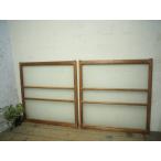 taI0516*(1)[H90,5cm×W87cm]×2 листов * Vintage * ретро старый дерево рамка-оправа стекло дверь * двери раздвижная дверь окно стекло рама старый дом в японском стиле воспроизведение строительство материал L внизу 