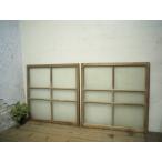 taI0518*[H88cm×W87cm]×2 листов * Vintage * ретро старый дерево рамка-оправа стекло дверь * двери раздвижная дверь окно стекло рама старый дом в японском стиле . материал б/у жилье кафф L внизу 