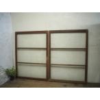 taJ0601*(1)[H122,5cm×W88,5cm]×2 листов * Vintage * ретро тест ... старый дерево рамка-оправа стекло дверь * старый двери раздвижная дверь рама окно старый дом в японском стиле воспроизведение жилье L внизу 