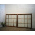 taJ0764*[H88,5cm×W88cm]×2 листов * замечательный дизайн. ретро старый дерево рамка-оправа стекло дверь * двери раздвижная дверь окно стекло рама . материал жилье античный L внизу 