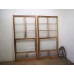 taK0458*(3)[H177cm×W87,5cm]×2 листов * Showa Retro . дизайн стекло ввод. старый дерево рамка-оправа раздвижная дверь * двери стекло дверь рама мир . Vintage M сосна 