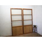 taM0164*[H176,5cm×W75cm]×2 листов * ретро тест ... старый из дерева стекло дверь * старый двери раздвижная дверь рама старый дом в японском стиле блок дом Vintage преобразование M сосна 