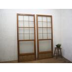 taM0532*[H177,5cm×W67,5cm]×2 листов * замечательный дизайн. старый из дерева стекло дверь * старый двери раздвижная дверь старый дом в японском стиле воспроизведение магазин инвентарь Showa Retro Vintage M сосна 