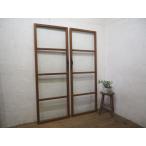 taQ0330* при использовании [H159cm×W114cm]* Vintage * простой . дизайн. старый двустворчатая дверь * двери стекло дверь ворота Cafe следы lie retro M внизу 
