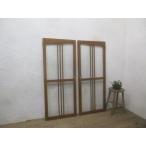 taQ330*[H123cm×W50,5(51,5)cm]×2 листов * двустворчатая дверь. ретро старый дерево рамка-оправа стекло дверь * двери ворота дверь окно рама Cafe retro L.1