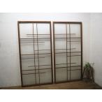 taX0699*(2)[H176cm×W87,5cm]×2 листов * Showa Retro . тест ... старый дерево рамка-оправа стекло дверь * старый двери раздвижная дверь рама комплект . умение мир . салон старый дом в японском стиле воспроизведение L внизу 