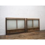 yuX1093*(3)[H50,5cm×W64(62,5)cm]×2 листов * античный * маленький .. размер. старый дерево рамка-оправа раздвижная дверь * двери стекло дверь рама маленькое окно старый мебель retro A двор 