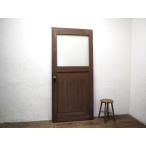 taX1984*[H190cm×W85cm] Vintage * латунь. ручка двери имеется * большой старый из дерева дверь * двери стекло дверь ворота lino беж .nN двор 