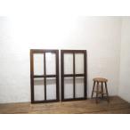 yuX1989*[H97,5cm×W51,5cm]×2 листов *.... стекло. старый дерево рамка-оправа. двустворчатая дверь * двери волна стекло дверь 10 знак окно двустворчатая дверь retro Vintage A двор 