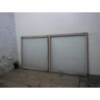 taZ0411*(2)[H93cm×W88cm]×2 листов * автомобиль Be Schic . старый дерево рамка-оправа стекло дверь * старый двери раздвижная дверь окно рама ворота Cafe салон retro Vintage L.1