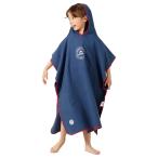ショッピングラップタオル IWK ラップタオル プールタオル タオルポンチョ スイミング 子供 男の子 女の子 (ネイビー,M)