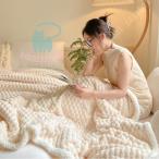 毛布ダブルシングル掛け毛布シープ調...