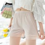 ペチパンツ レース 大きいサイズ 夏 ペチコート ペチコートパンツ ペチパン フリル 白 黒 ルームウェア 部屋着 レディース すけない S M L LL インナー パジャマ