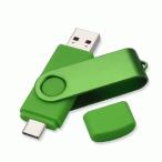 USB3.0 память 64GB TYPE-C&amp;A 2in1 flash Drive цвет зеленый 