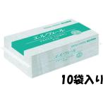 【10袋セット】エルヴェール ペーパータオル エコダブル 中判 703207（200組400枚×10パック）