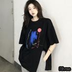 ショッピング楽天ファッション Tシャツ レディース 半袖 黒 ブラック 夏 白 ホワイト 韓国ファッション モード系  ダンス イベント 衣装 古着 楽天ファッション  20代 男女 韓国ストリート ス