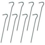  простой steel колок серебряный 8 шт. комплект длина 20cm палатка брезент строение инструмент металлический колок SD-PG02SV-8P