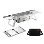  мангал . огонь шт. жаровня для барбекю compact из нержавеющей стали 2-4 человек для легкий секунд скорость сборка складной 1 шт. 3 позиций кемпинг для высота 3 -ступенчатый настройка возможность кейс для хранения приложен 