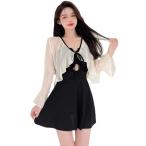  купальный костюм женский body type покрытие One-piece UV cut фитнес все в одном плечо .. модный лето Rush Guard симпатичный накладка имеется морская вода . путешествие горячие источники 