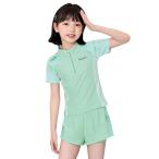  купальный костюм девочка раздельный купальный костюм Kids ученик начальной школы ребенок купальный костюм комплект UV cut выгоревший на солнце участок плавание одежда короткий рукав Rush Guard водные развлечения путешествие морская вода . горячие источники 