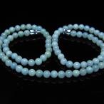  аквамарин колье 5mm t556-3726