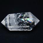 ショッピング安 虹入り ヒマラヤ水晶ダブルポイント t98-2750