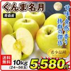 りんご 10kg 青森産 ぐんま名月（24〜56玉）送料無料 希少品種 林檎 フルーツ食品 国華園