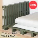 高床式プラスチック 押入れ すのこ 2枚 | 収納 プラスチック 日本製 対策 クローゼット 布団 スノコ スノコベット すのこベッド 高床 ベッド 衣類 湿気 カビ
