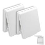 2 шт розетка покрытие водонепроницаемый крышка переключателя розетка покрытие пыль предотвращение сам склеивание . легко устанавливается 90°. пункт открытие и закрытие пыленепроницаемый, защита от влаги, чувство электро- предотвращение магазин 