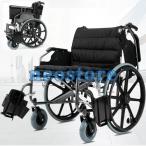 頑丈なエクストラワイド車椅子、22インチのシート幅、快適な折りたたみ、軽量、拡大および拡大された高齢者車椅子、耐荷重150KG A