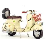 ベスパ ライトブルー 1965年 Vespa Italy レトロ ブリキ製 ビンテージバイク (全て手作り) mot25