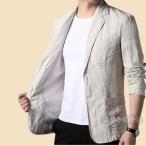  tailored jacket длинный рукав блейзер мужской большой размер формальный костюм жакет хлопок лен .. блейзер бизнес casual тонкий летний День отца подарок 