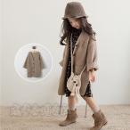  толстый кардиган Kids девочка tops длинный рукав вязаный свитер вязаный so- длинное пальто Корея ребенок одежда Junior детская одежда симпатичный модный теплый защищающий от холода новый товар 