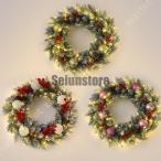 クリスマスリース ライト付き 松ぼっくり 木の実 葉 クリスマス リース ギフト 玄関リース クリスマスプレゼント 北欧インテリア オーナメント 店舗 装飾