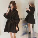  Пальто Честерфилд женский осень-зима 40 плата Пальто Честерфилд a линия большой размер чёрный la автомобиль пальто Корея способ medium длина внешний la автомобиль пальто ходить на работу надеты ..