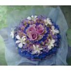 花ギフトフラワーケーキブルー紫系M