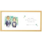 結婚式披露宴ご両親プレゼント 似顔絵メッセージタイプ四つ葉