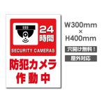 【送料無料】セキュリティー対策 防犯カメラ作動中 3mmアルミ複合板  プレート看板 W300×H400mm（camera-296）