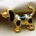 ブローチ七宝ビーグル犬ゴールドカラ...