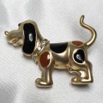 ブローチ七宝ビーグル犬ゴールドカラ...