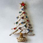 ブローチ クリスマスツリー ホワイト(S) クリスマス アクセサリー ギフト 贈り物