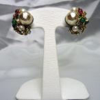  серьги Италия производства Vintage Swarovski crystal ba блокировка жемчуг зажим тип 