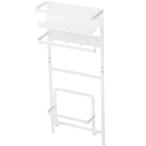 即日出荷 山崎実業 プレート 洗濯機横マグネット収納ラック ホワイト 3309